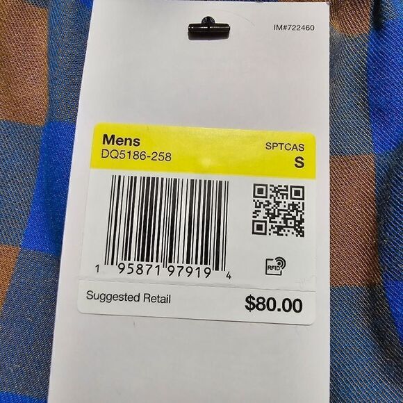 Nike Life Plaid Checkered Shorts Dark Driftwood Photo Blue Men's S DQ5186-258 - Picture 9 of 15